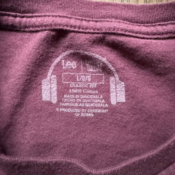 Iggy Pop Lust for Life Graphic Tee Purple Lee Classic Fit Size L - Picture 3 of 6